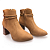 Bota Feminina Dakota Cano Baixo Salto Grosso - G9901 - Marrom - Imagem 3