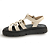 Sandália Feminina Moleca Papete - 5504.115 - Branco Off- Preto - Imagem 2