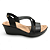 Sandália Feminina Softli Salto Anabela - 10006.10292 - Preto - Imagem 1