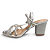 Sandália Feminina Beira Rio Social Salto Grosso - 8280.786 - Prata - Imagem 2