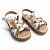 Sandália Infantil Menina Molekinha Luzinha - 2741.202 - Branco-Dourado - Imagem 4