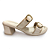 Tamanco Feminino Piccadilly Salto Bloco - 566076-3 - Branco Off - Imagem 1