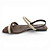 Sandália Feminina Moleca Rasteira - 5462.111 - Branco Off-Chocolate - Imagem 2