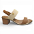 Sandália Feminina Beira Rio Salto Bloco - 8379.221 - Creme-Camel - Imagem 1