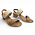 Sandália Feminina Beira Rio Salto Bloco - 8379.221 - Creme-Camel - Imagem 3