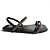 Sandália Feminina Moleca Rasteira - 5462.111 - Preto - Imagem 1