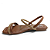 Sandália Feminina Moleca Rasteira - 5462.111 - Marrom - Imagem 2
