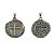 Medalha das Duas Cruzes Cor Prata - 22 mm - Imagem 1