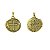 Medalha das Duas Cruzes Cor Ouro Velho - 22 mm - Imagem 1