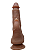 Vibrador Duplo Realístico em Silicone com Aquecimento 23cm - Topo Toy - Imagem 2