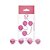 Bolinhas para Pompoar com Pesinho e Fio de Silicone - 4 Bolinhas Love Balls - Rosa - Imagem 1