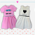 Kit 02 Vestidos Infantil Liso com Cinto - Imagem 1