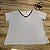 Blusa Feminina Decote V Detalhe em Prata - Imagem 5