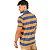 Camiseta Polo Listrada Laranja - Imagem 2