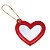 Bag Charm Coração Espelho Vermelho Rubi I23 - Imagem 1