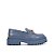 Loafer Tratorado Azul Jeans Corrente Couro V24 - Imagem 1