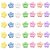 Botão Decorativo – Kit Flor 7mm Candy Colors - Imagem 1