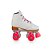 Patins Quad Infantil, Tradicional, Clássico, 4 Rodas Branco Com Rodas Coloridas - Imagem 2