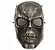 Mascara tática airsoft Caveira cromo tela metal - Imagem 1
