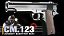 Pistola Airsoft CYMA elétrica CM.123 COLD 1911 METAL automática 6mm - Imagem 2