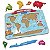 Quebra-Cabeça Infantil Continentes Mapa Mundi - Imagem 2