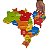 Quebra-Cabeça Brasil em Regiões Brinquedo Educativo em MDF - Imagem 2