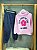 Conjunto de Moletom Infantil - Feminino | C Capuz Rosa Flower - Imagem 1