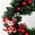 Guirlanda Natalina com Frutinhas Vermelhas, Pinhas e Laço Decorativo – 28 cm - Imagem 2