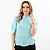 Blusa Manga 3/4 Com Pregas E Gola Redonda - Imagem 6