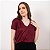 Blusa Manga Curta Em Suede Feminina - Imagem 1
