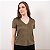 Blusa Manga Curta Em Suede Feminina - Imagem 5