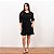 Vestido Curto Babado Mangas Com Pregas - Imagem 1