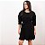 Vestido Curto Babado Mangas Com Pregas - Imagem 2
