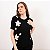 T-Shirt Manga Curta Com Aplicação Floral Feminina - Imagem 12