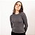 Blusa Tricot Decote Redondo Com Canelado Feminina - Imagem 1