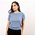 Blusa Tricot Manga Curta Decote Redondo Feminina - Imagem 2
