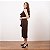 Vestido Midi Decote V Com Fenda E Babado - Imagem 4