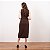 Vestido Midi Decote V Com Fenda E Babado - Imagem 5