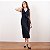 Vestido Midi Decote V Com Fenda E Babado - Imagem 10