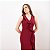 Vestido Midi Decote V Com Fenda E Babado - Imagem 12