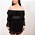 Vestido Boho Curto Com Transparência E Babados - Imagem 6