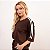 Blusa Moletinho Decote V Com Listras Feminina - Imagem 6