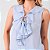 Blusa Sem Manga Decote V Com Babados Feminina - Imagem 4