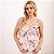 Regata Crepe Floral Com Babados Feminina - Imagem 1