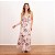 Vestido Midi Em Crepe Floral Com Babados - Imagem 1