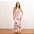 Vestido Midi Em Crepe Floral Com Babados - Imagem 3