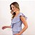 Blusa Listrada Com Babados Feminina - Imagem 8