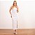 Vestido Midi Linho Bordado Com Fenda - Imagem 1
