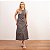 Vestido Midi Em Pu Com Recortes - Imagem 1