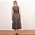 Vestido Midi Em Pu Com Recortes - Imagem 4